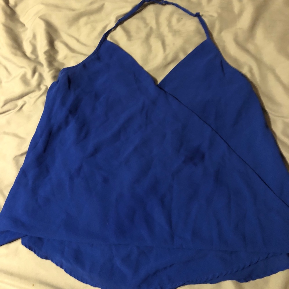 Cross front halter top